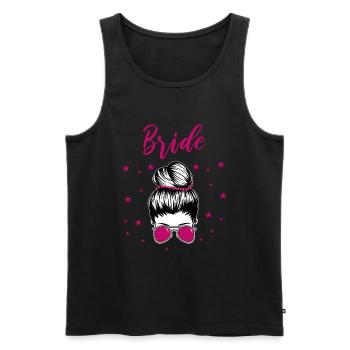 Braut - Männer Premium Bio Tank Top - Schwarz - Vorne - AI Model Male 178 light (178cm)