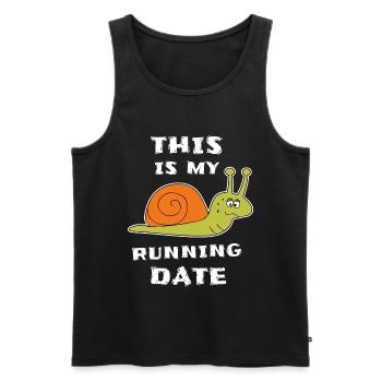 Langsame Schnecke Läufer Joggen - Männer Premium Bio Tank Top - Schwarz - Vorne - AI Model Male 178 light (178cm)