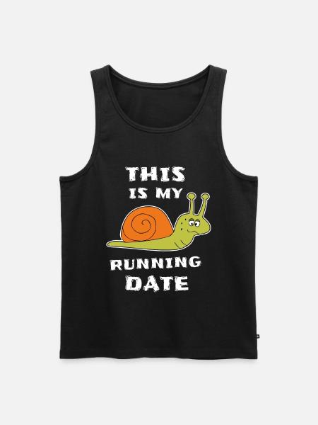 Slow Snail Runner Jogging - Men's Premium Organic Tank Top - black