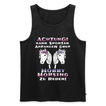 Hobby Horsing Hobby Horse - Männer Premium Bio Tank Top - Schwarz - Vorne - Michal (187cm)