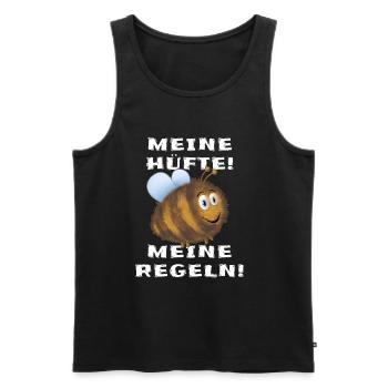 Dicke Hummel Hummelhüfte - Männer Premium Bio Tank Top - Schwarz - Vorne - Michal (187cm)