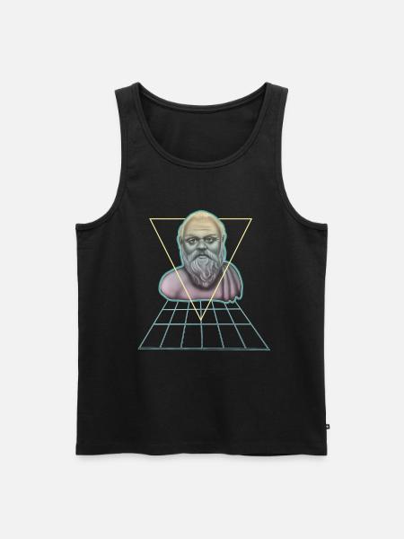 Socrates Greek Philosopher Modern - Men's Premium Organic Tank Top - black