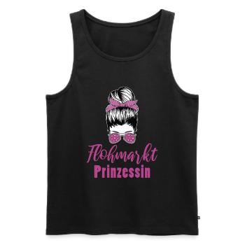 Flohmarkt Trödelmarkt Frauen - Männer Premium Bio Tank Top - Schwarz - Vorne - AI Model Male 178 light (178cm)