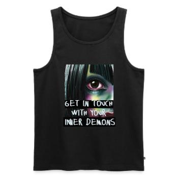 Anime Japan Demons - Men's Premium Organic Tank Top - black - Front - Michal (187cm)