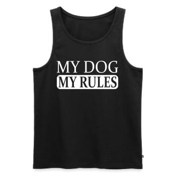 My dog, my rules - Men's Premium Organic Tank Top - black - Front - AI Model Male 178 light (178cm)