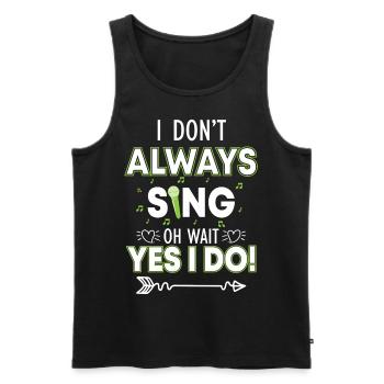 Musik Chor Musiker - Männer Premium Bio Tank Top - Schwarz - Vorne - AI Model Male 178 light (178cm)