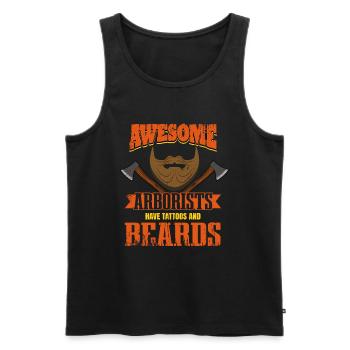 Funny Arborist Gift Arborist Chainsaw - Men's Premium Organic Tank Top - black - Front - Michal (187cm)