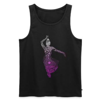 Yoga Dance Temple Mandala India Meditation shanti - Men's Premium Organic Tank Top - black - Front - AI Model Male 178 light (178cm)