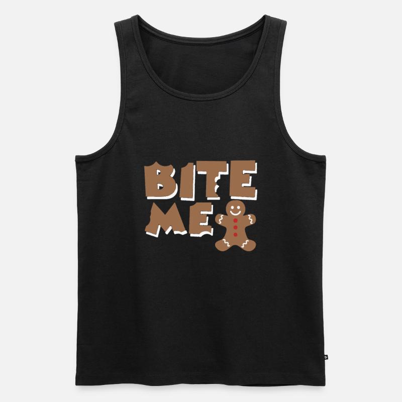 bite me - Männer Premium Bio Tank Top - Schwarz