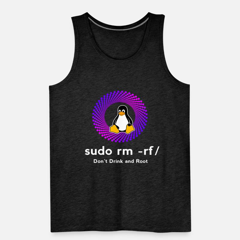 Ordinateur Sys admin Penguin Nerd pc sudo rm -rf cod Débardeur bio Premium Homme