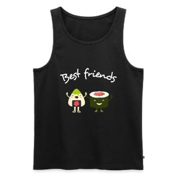Best Friends: Sushi & Avocado daycare school japan - Men's Premium Organic Tank Top - black - Front - Michal (187cm)