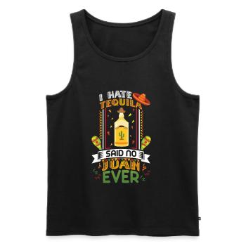 Party tequila drinking - Men's Premium Organic Tank Top - black - Front - Michal (187cm)