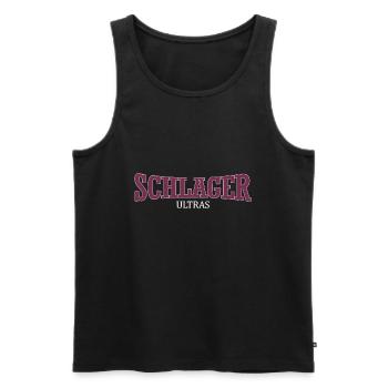 I love German Schlager - Ultra - Gift - Men's Premium Organic Tank Top - black - Front - AI Model Male 178 light (178cm)