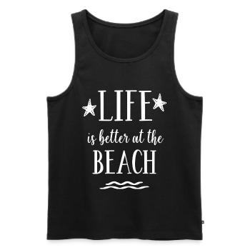 Lustige Sprüche Geschenkidee - Männer Premium Bio Tank Top - Schwarz - Vorne - Michal (187cm)