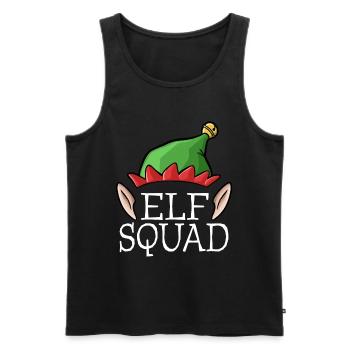 Elf Squad - Team Groupe Xmas Christmas Costume - Men's Premium Organic Tank Top - black - Front - AI Model Male 178 light (178cm)