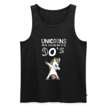 Unicorn Dab Dance 90's Kid Birthday Gift Idea - Men's Premium Organic Tank Top - black - Front - AI Model Male 178 light (178cm)