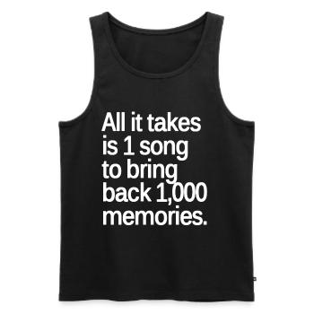 Musik Singen Gesang Saenger Konzert Geschenk - Männer Premium Bio Tank Top - Schwarz - Vorne - AI Model Male 178 light (178cm)