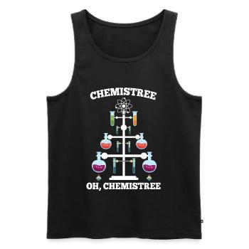 Chimie Sapin de Noël - Débardeur bio Premium Homme - noir - Devant - Michal (187cm)