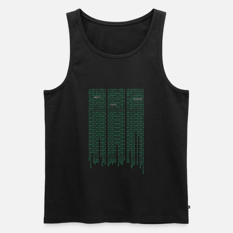 Matrix code - Männer Premium Bio Tank Top - Schwarz