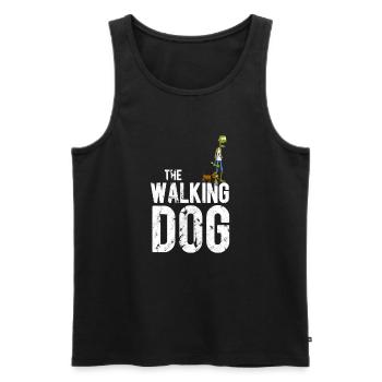 THE WALKING DOG - Men's Premium Organic Tank Top - black - Front - AI Model Male 178 light (178cm)
