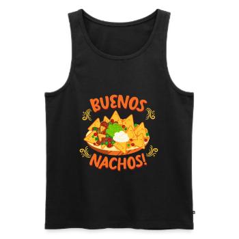 Buenos Nachos Mexico Essen - Männer Premium Bio Tank Top - Schwarz - Vorne - AI Model Male 178 light (178cm)