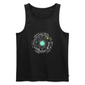 nerd CPU core computer code pc platine raumschiff - Männer Premium Bio Tank Top - Schwarz - Vorne - AI Model Male 178 light (178cm)