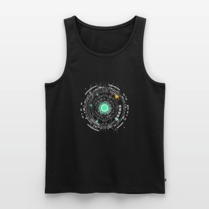 nerd CPU core ordinateur code pc carte spatiale Débardeur bio Premium Homme