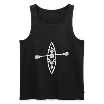 Kayak paddle canoe gift - Men's Premium Organic Tank Top - black - Front - AI Model Male 178 light (178cm)