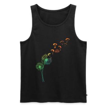 Dandelion Gleitschirm - Männer Premium Bio Tank Top - Schwarz - Vorne - AI Model Male 178 light (178cm)