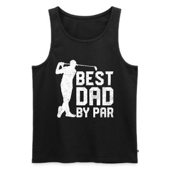 Dad Golfer Golf Papa Golfschläger - Männer Premium Bio Tank Top - Schwarz - Vorne - Michal (187cm)