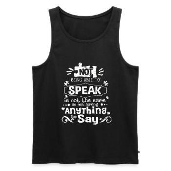 Autismus - Männer Premium Bio Tank Top - Schwarz - Vorne - Michal (187cm)
