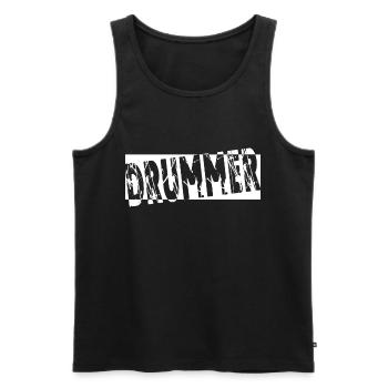Schlagzeug Drummer Geschenk - Männer Premium Bio Tank Top - Schwarz - Vorne - Michal (187cm)