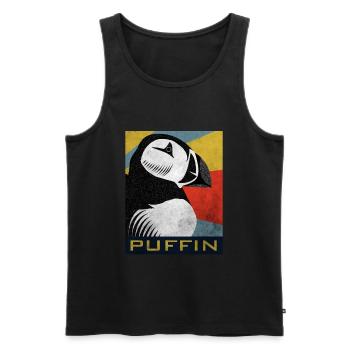 Puffin Island Papagei Taucher Vogel Nord Geschenk - Männer Premium Bio Tank Top - Schwarz - Vorne - AI Model Male 178 light (178cm)