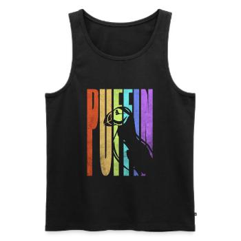 Puffin Island Papagei Taucher Vogel Nord Geschenk - Männer Premium Bio Tank Top - Schwarz - Vorne - AI Model Male 178 light (178cm)