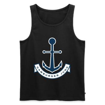 Hamburg HH Hamburger Jung Männer Jungs - Männer Premium Bio Tank Top - Schwarz - Vorne - AI Model Male 178 light (178cm)