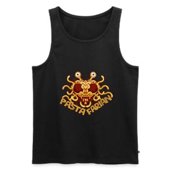 Pasta - Men's Premium Organic Tank Top - black - Front - AI Model Male 178 light (178cm)