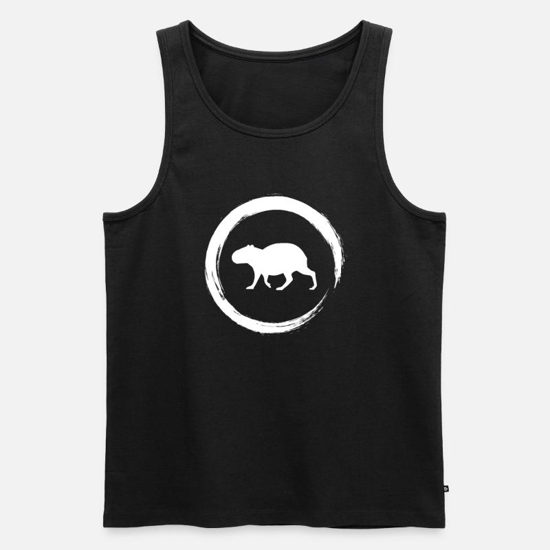 capybara - Männer Premium Bio Tank Top - Schwarz