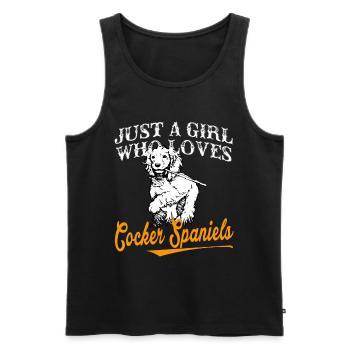 Cocker Spaniels Tee Shirts For Girls - Débardeur bio Premium Homme - noir - Devant - Michal (187cm)