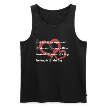 Ich Liebe dich Spruch / Gedicht - Männer Premium Bio Tank Top - Schwarz - Vorne - Michal (187cm)