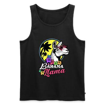 Lama - Men's Premium Organic Tank Top - black - Front - AI Model Male 178 light (178cm)