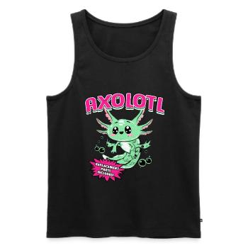Axolotl - Débardeur bio Premium Homme - noir - Devant - AI Model Male 178 light (178cm)