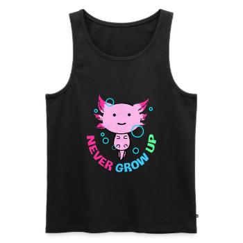 Axolotl - Débardeur bio Premium Homme - noir - Devant - AI Model Male 178 light (178cm)