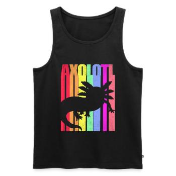 Axolotl - Débardeur bio Premium Homme - noir - Devant - AI Model Male 178 light (178cm)