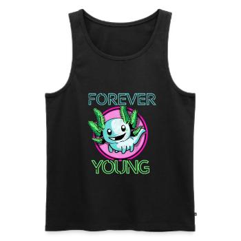 Axolotl - Männer Premium Bio Tank Top - Schwarz - Vorne - AI Model Male 178 light (178cm)