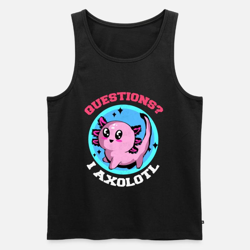 Axolotl - Männer Premium Bio Tank Top - Schwarz