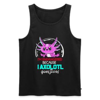 Axolotl - Débardeur bio Premium Homme - noir - Devant - AI Model Male 178 light (178cm)