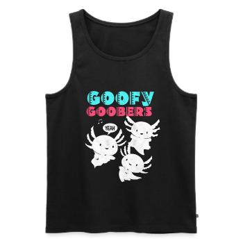 axolotl - Men's Premium Organic Tank Top - black - Front - AI Model Male 178 light (178cm)