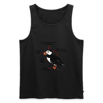 Puffin Island Papagei Taucher Vogel Nord Geschenk - Männer Premium Bio Tank Top - Schwarz - Vorne - AI Model Male 178 light (178cm)