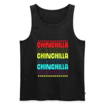 Chinchilla - Männer Premium Bio Tank Top - Schwarz - Vorne - AI Model Male 178 light (178cm)