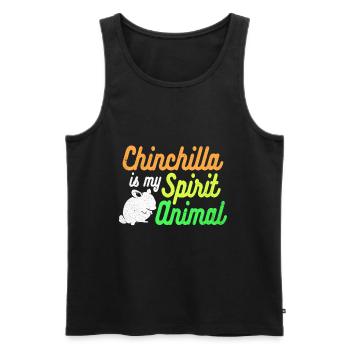 Chinchilla - Männer Premium Bio Tank Top - Schwarz - Vorne - AI Model Male 178 light (178cm)